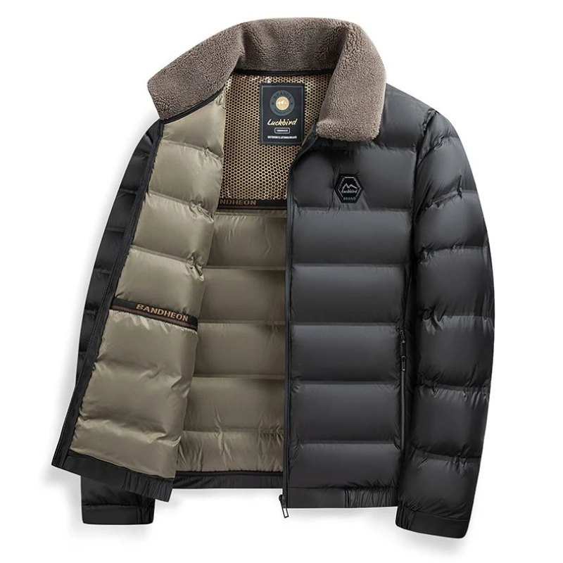 Luxury Brands Winter Jackets Men's Clothing Warm Down Cotton Coats Waterproof Windproof Outerwear Long Sleeve Zipper Thick Tops