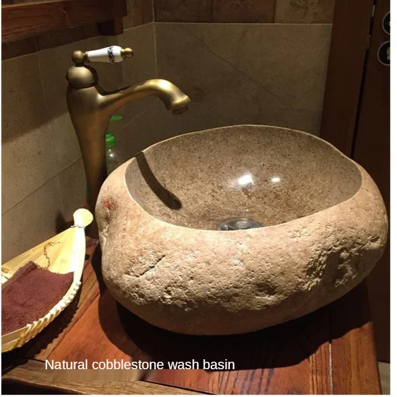 postmodern Centennial Stone Wash  Vintage Pebble Table Basin Natural  Washbasin Art