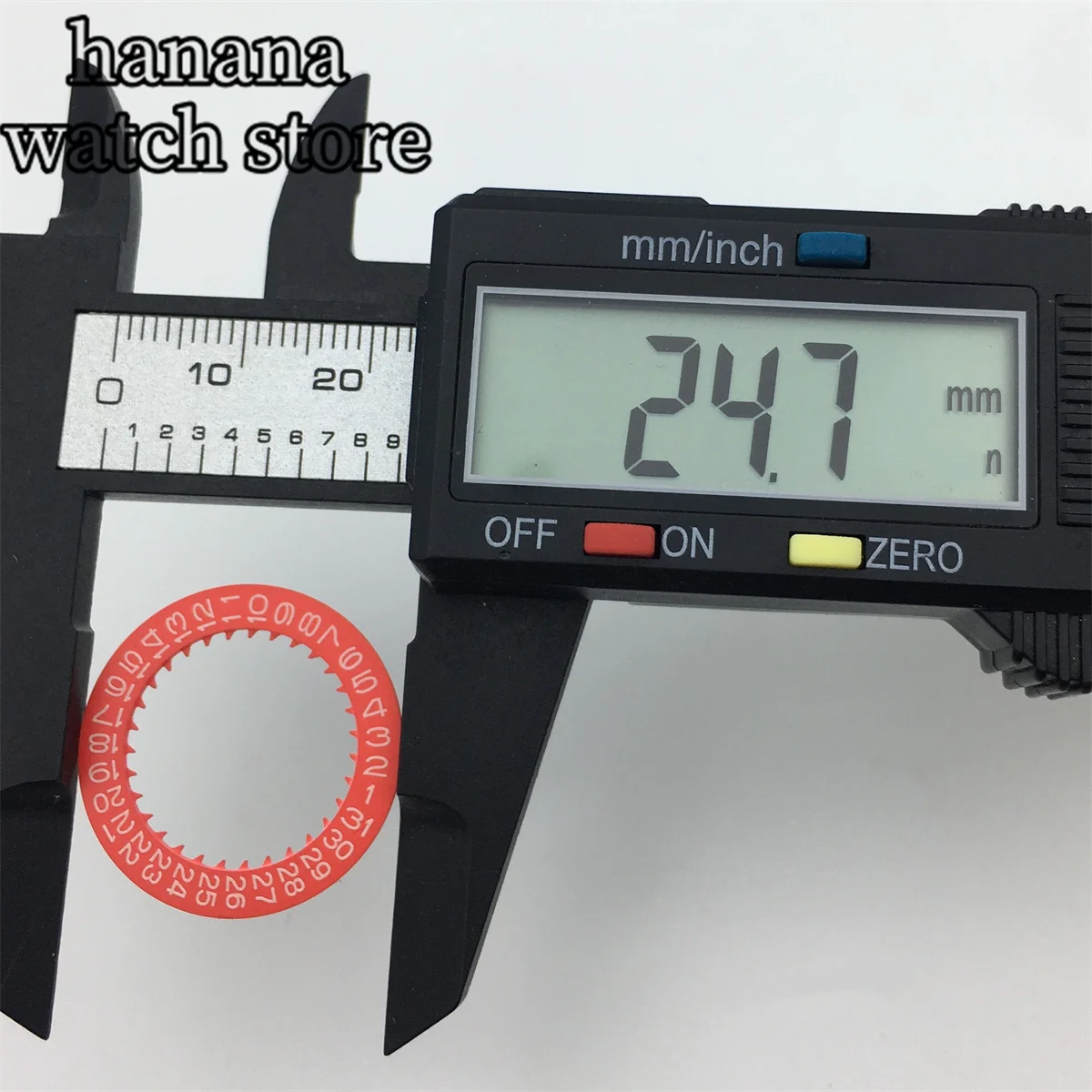 BLIGER Calendar Wheel Black White Green Blue Red with NH34 NH35 movement Watch Modification Repair tool 3.0/3.8 Crown