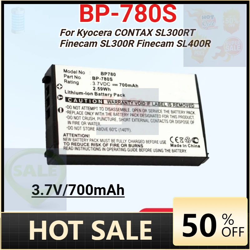 

Rechargeable Camera Battery for Kyocera BP-780S CONTAX SL300RT Finecam SL300R Finecam SL400R Replacement Bateria 3.7V 700mAh