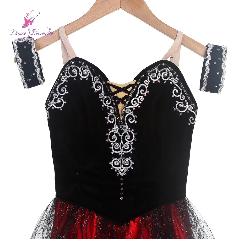 Dance Favourite Ballet Dance Costumes B24101 Long Romantic ballet Tutu Red Tulle Long Ballet Tutu Kitri Variation Tutu