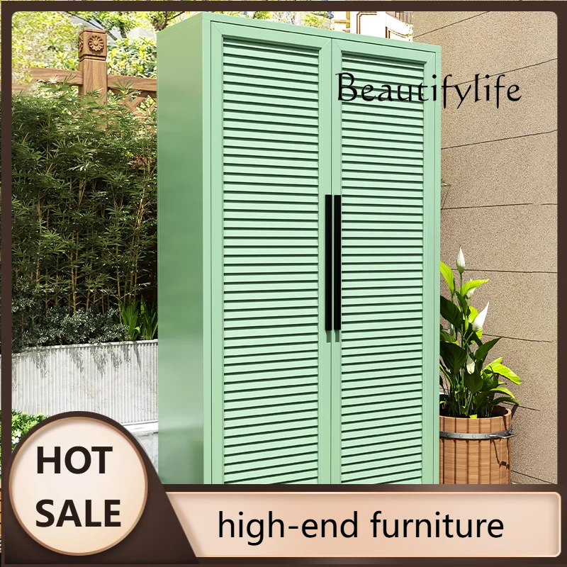 

Алюминиевый уличный шкаф-локер для виллы/сада, вместительный, для двора/балкона, для хранения мелочей