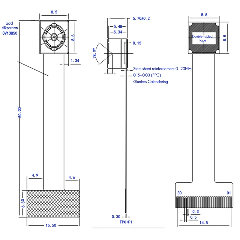 Ov13850mipi 1300 W Autofokus Flachbildschirm-Smart-Home-Kameramodul