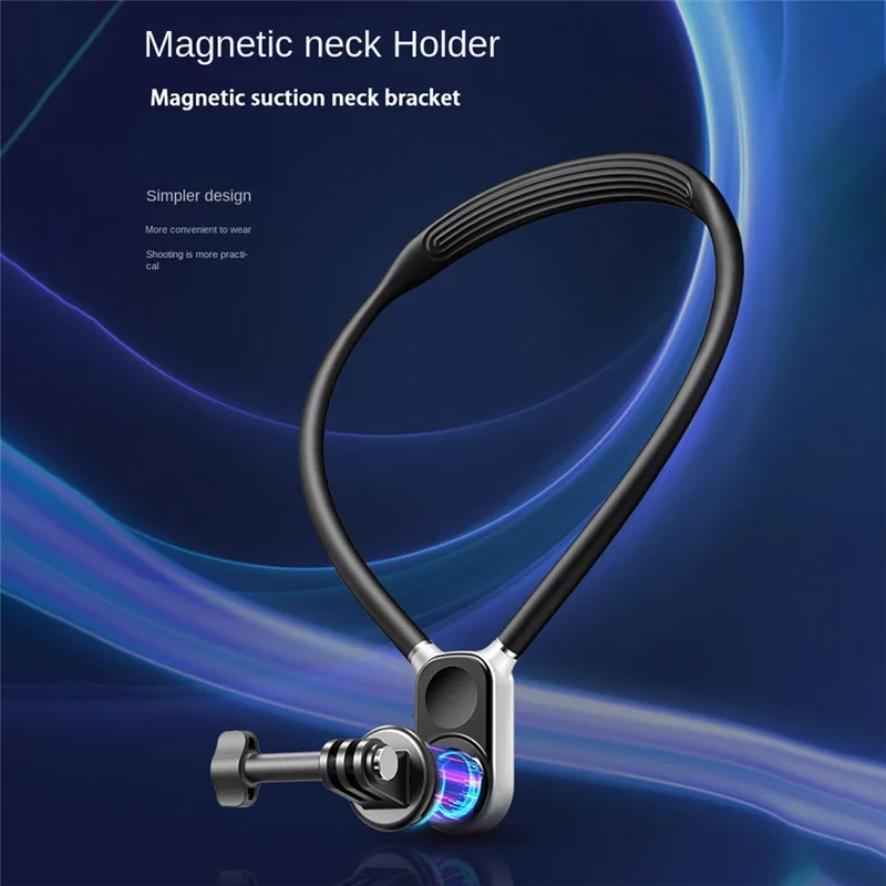 HFES Silicone Neck Hold Mount For Gopro Hero 11 10 9 8 Insta360 DJI Osmo Action Ergonomic Mount Bracket Size L Durable