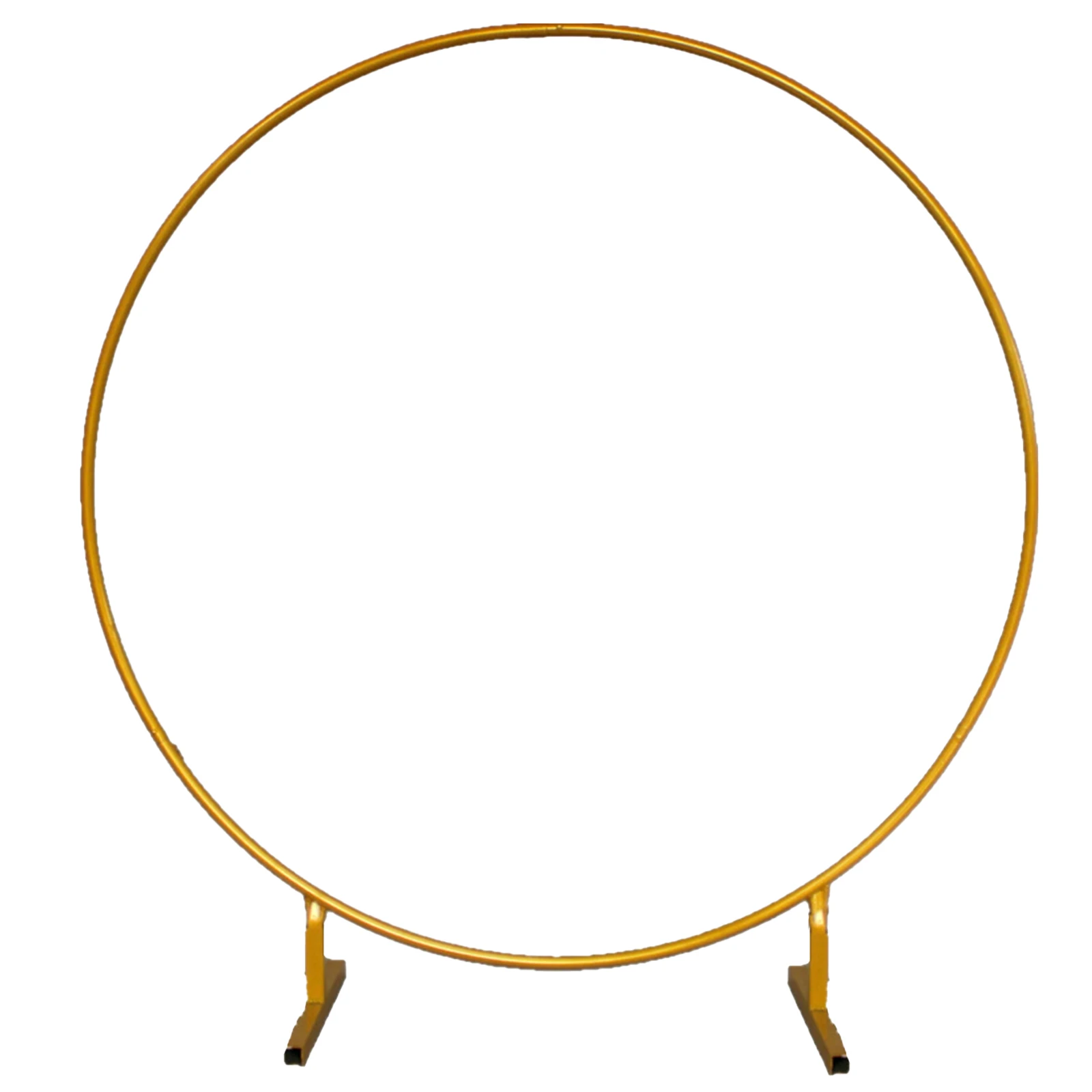 6.6 FT Round Backdrop Stand Gold Wedding Arch for Ceremony Metal Balloon Arch Stand Indoor Outdoor for Birthday, Wedding Decorat