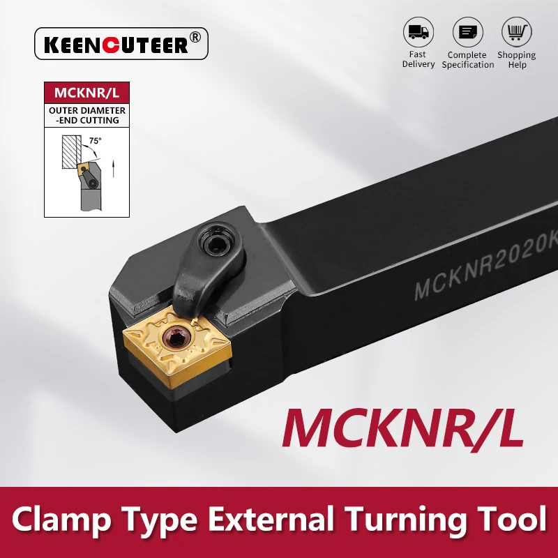 MCKNR2020 MCKNR2525 MCKNR3232 External Turning Tool MCKNR MCKNL Lathe Bar Turning Holder CNC Cutting Tool Cutter Bar