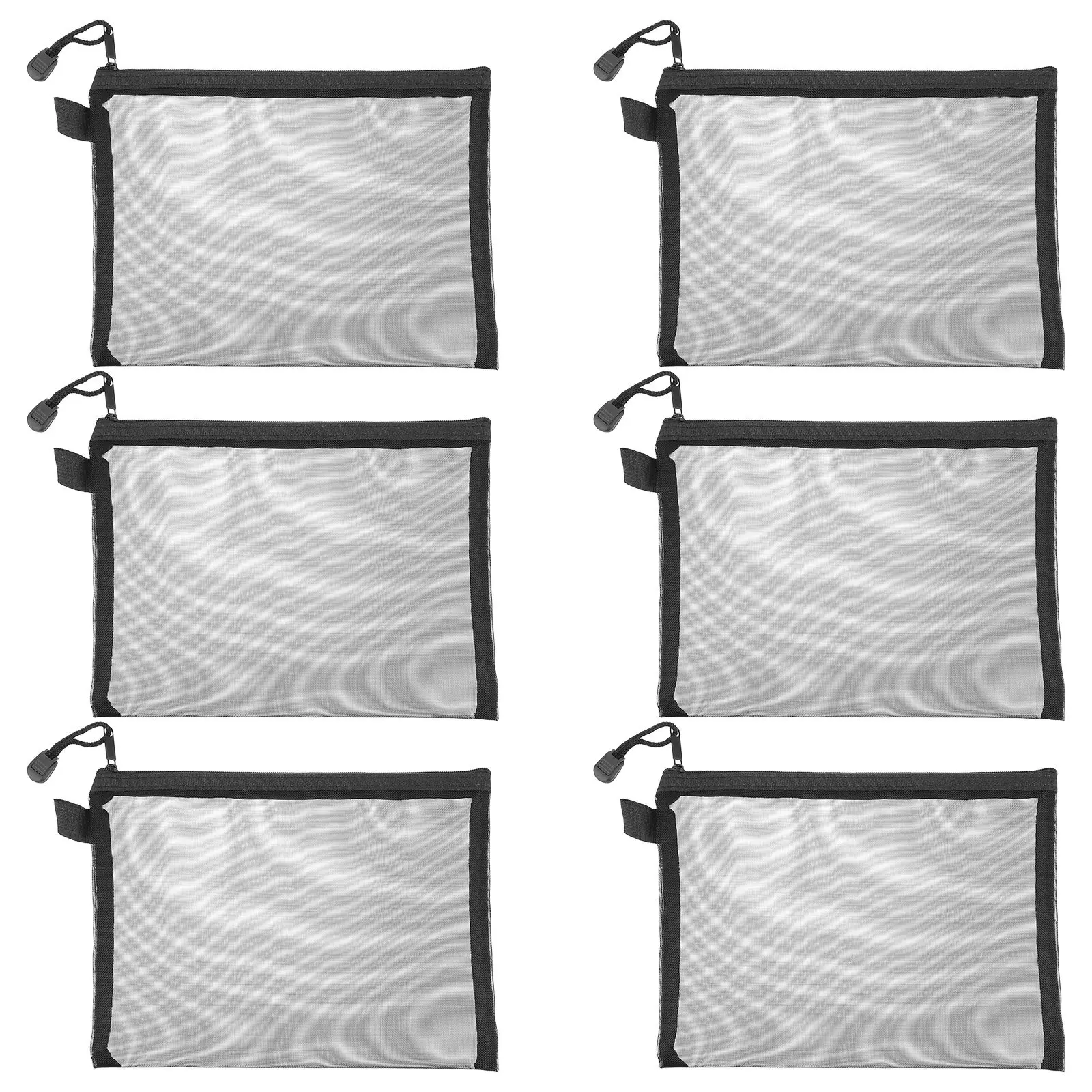 

15Pcs Lightweight Breathable Nylon Mesh File Bags A5 Size Zipper Storage Pouches for Office School Travel Makeup Toiletry Pencil