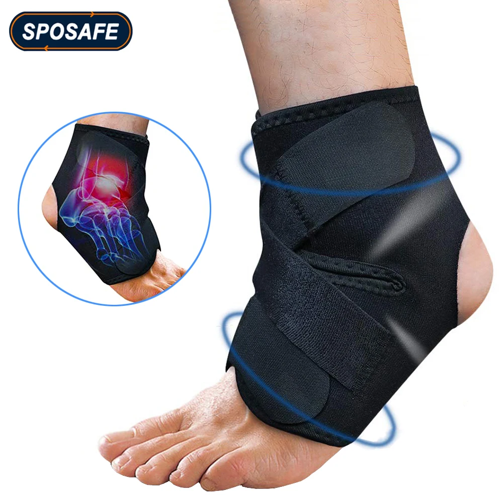 1Pcs Ankle Wrap Brace Foot Compression Sleeve Support Sports Training Joint Pain Relief Cycling Running Basketball Football