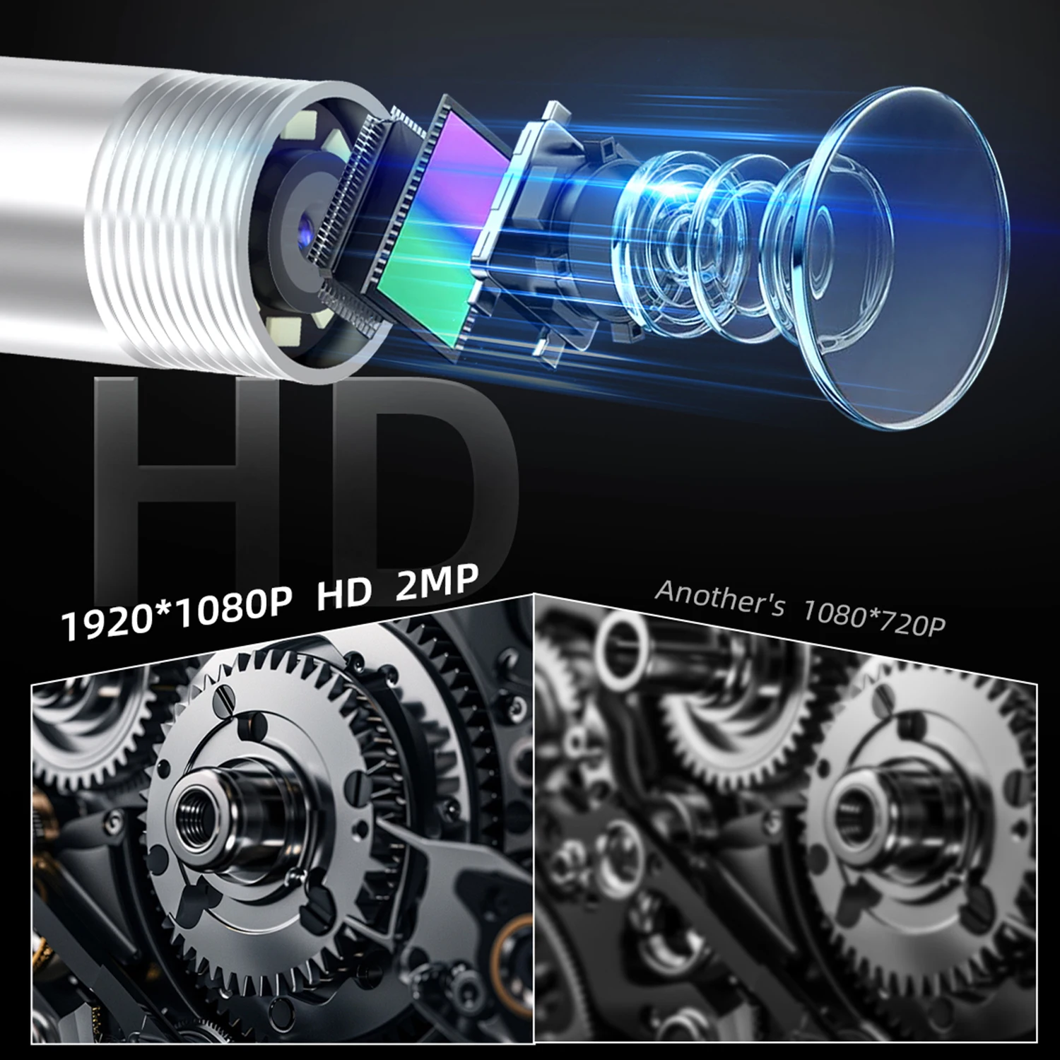8 مللي متر 1080P فيديو أنابيب الصرف الصحي المنظار الصناعي قناة التفتيش كاميرا لنظام أندرويد آيفون Ios أدوات السيارات المعدات #3