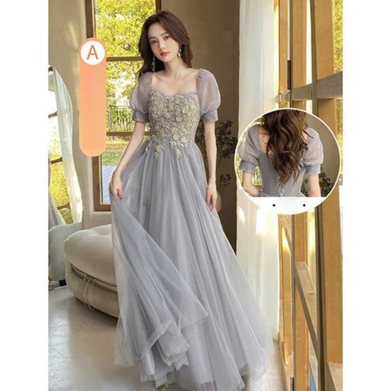French Luxury Wedding Dresses for Bride 2026 Elegant Sexy Long Prom Party Dress Women Performance Gown Sister Group Dress