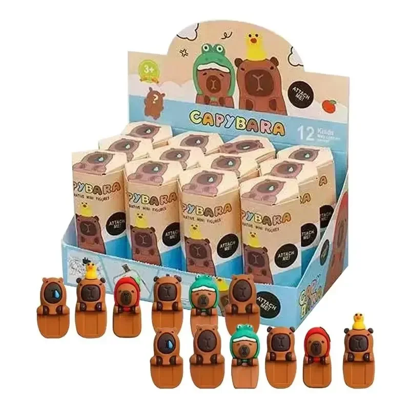 

Очаровательная скульптура капибары, слепая коробка, компьютерные украшения, фигурка капибары на приборной панели, милый аксессуар для интерьера автомобиля, декор, подарок