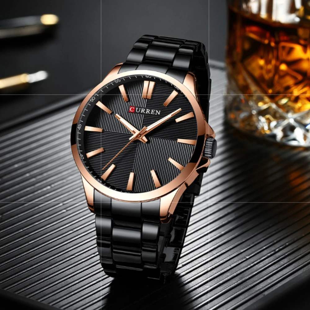 CURREN 8322 Luxury Steel Strip Men's Watch Waterproof Quartz Business Luminous Watches for Men Relogios Masculino Reloj Hombre