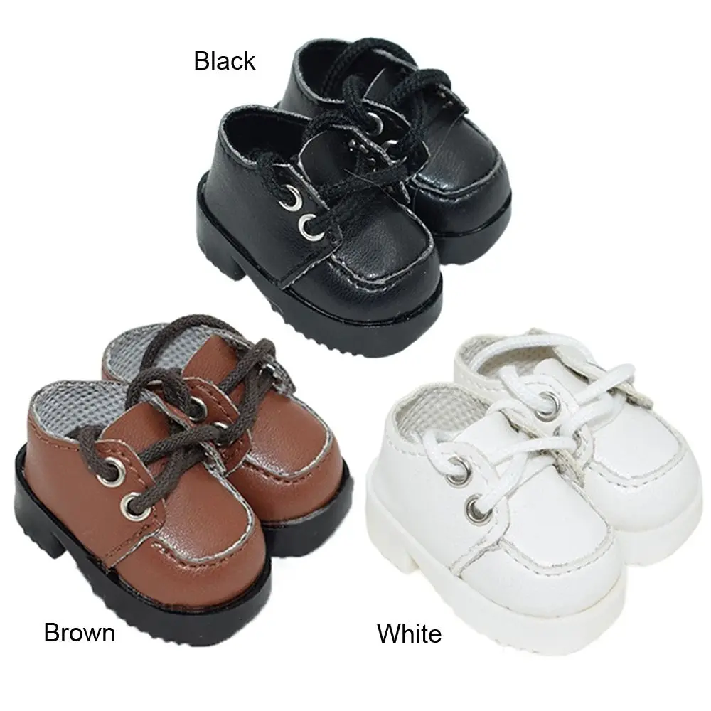 Gift Playing House Changing Dressing Game Toys Accessories Academic Style PU Leather Boots 20CM Doll Shoes Idol Dolls