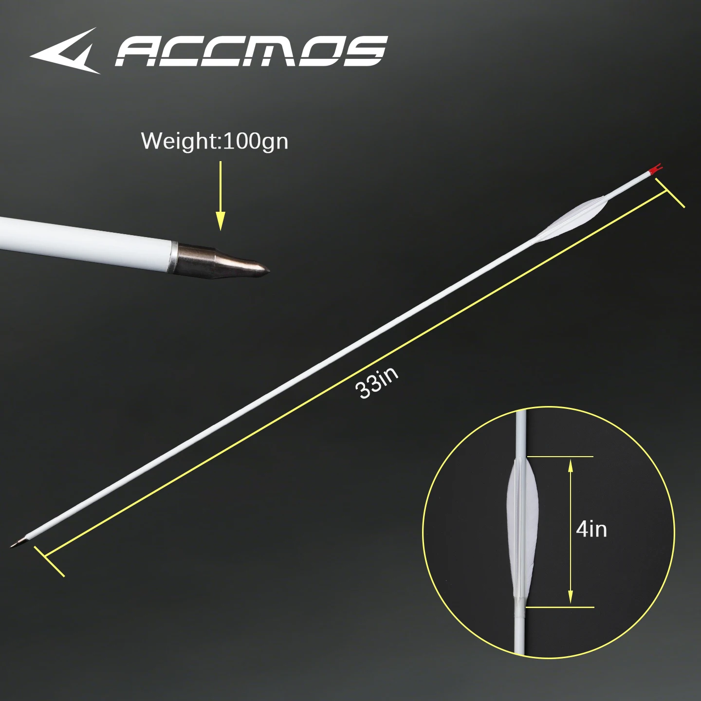 Pure Carbon Arrows White 33inch ID6.2mm Spine500 600 700 800 Real Turkey Feather Complete Field Archery Hunting Shooting Outdoor view 6