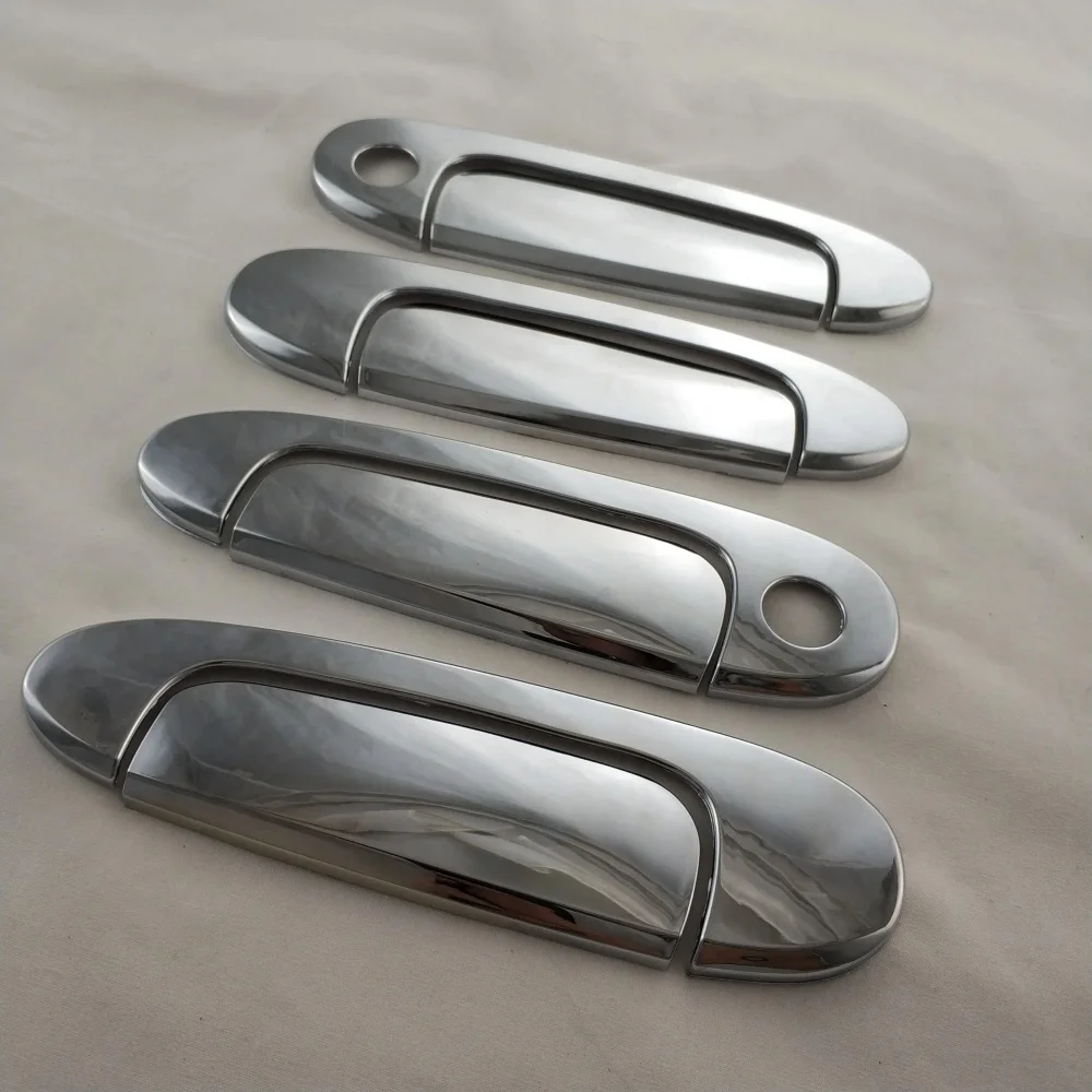 

⭐Genuine⭐ Exterior Styling Car Upgrade Decoration Chrome Silver Door Bowl Handle Cover For Toyota vitz 1996-2000 Car Accessories