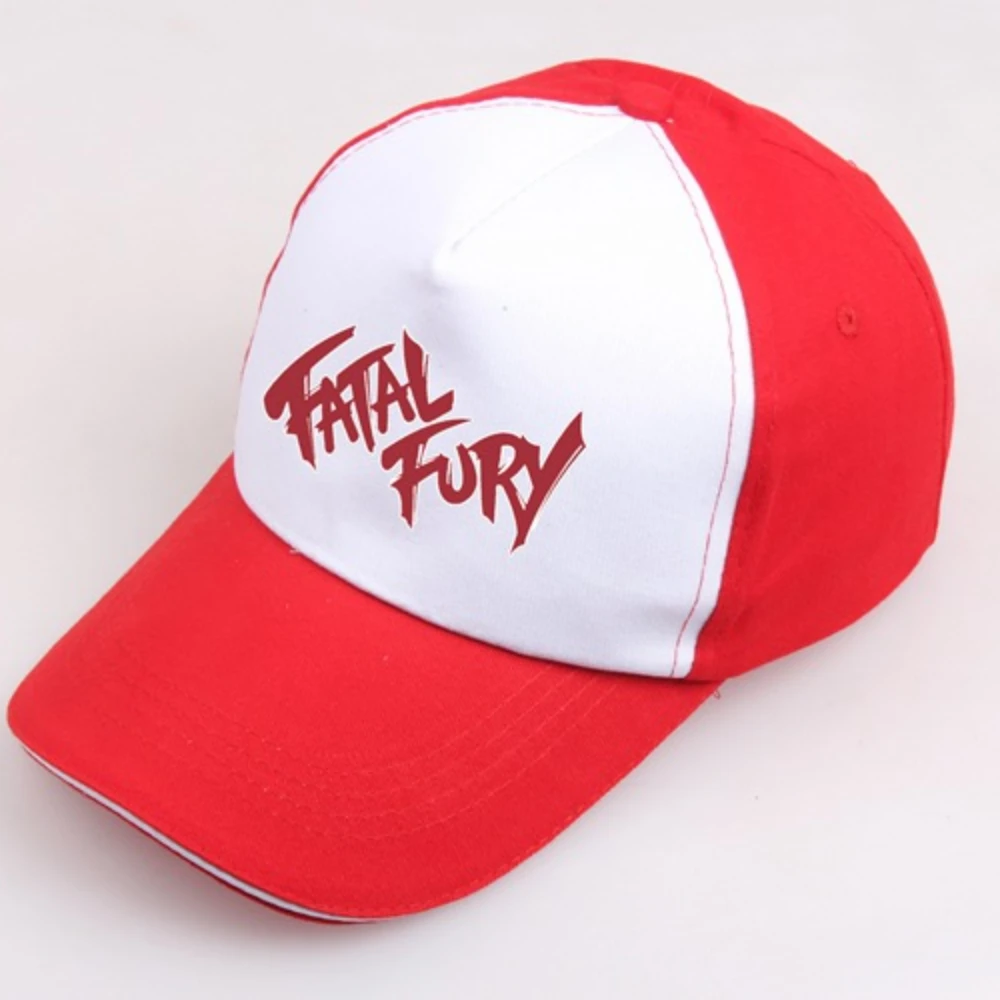 لعبة KOF غضب قاتل تيري بوجارد كوزر ملك المقاتلين المطرزة قبعة بيسبول قبعة تأثيري قابل للتعديل بطة اللسان قبعة صافي قبعة