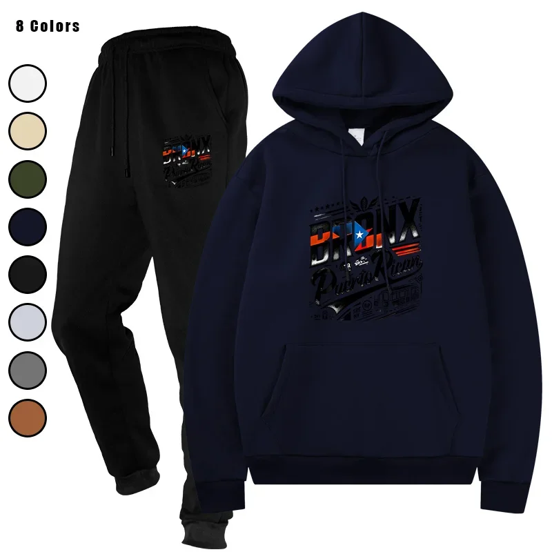 

Autumn and Winter Men's Spaceman Fashion Design Oversized Harajuku Long Sleeve Hooded Top and Sweatpants Sets