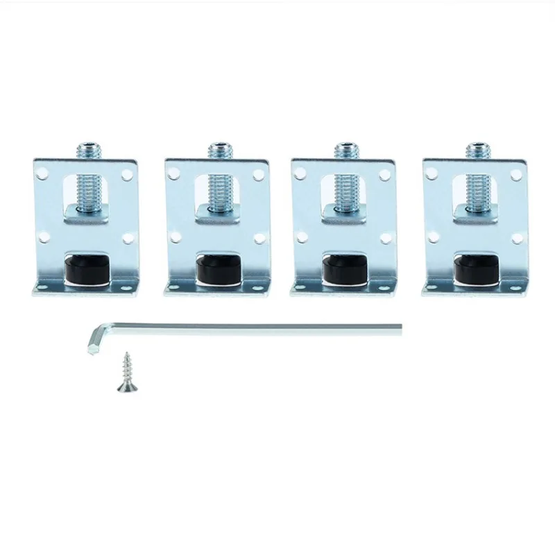 4 Sets 54mm Furniture Leg Levelers Heavy Duty Adjustable Leveling Feets w/ Bracket for Furniture Table Cabinets Floor Protection