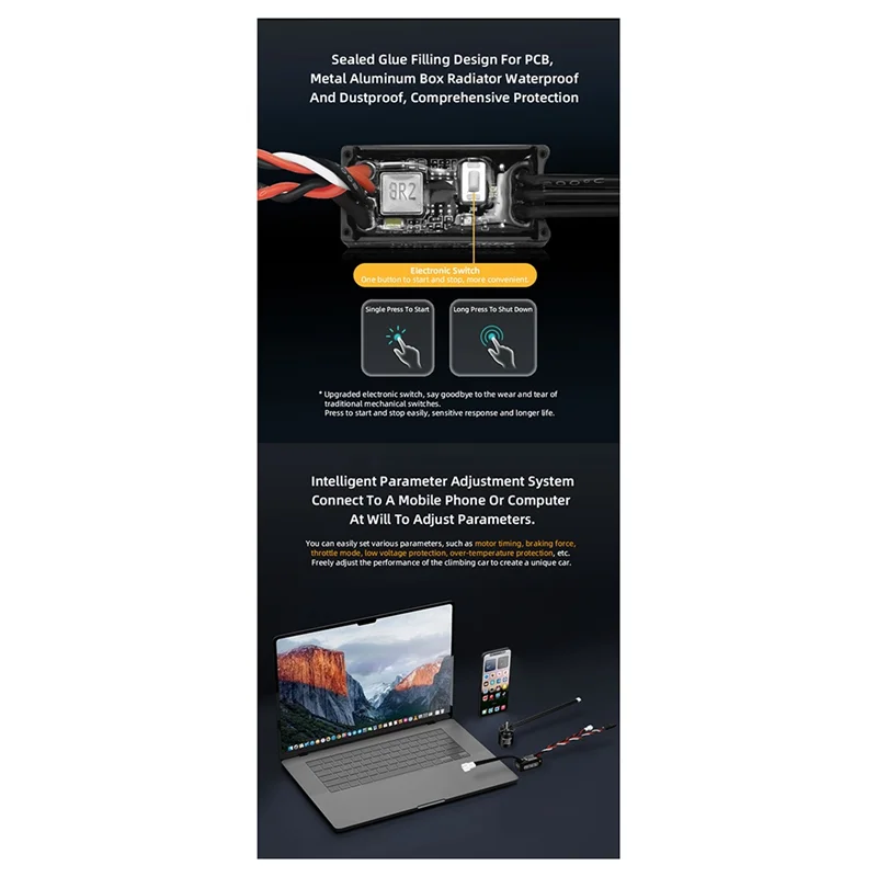 N33R-Sequre Ant Esc 1520 Motor 2-3S High Performance Outer Rotor Brushless Power Kit Small Size Suitable For Rc Climbing Car