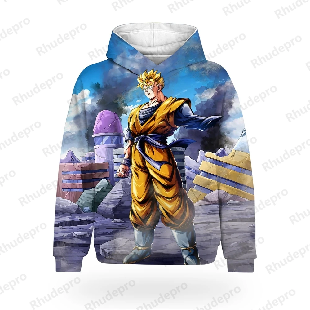 DragonBallZ Hoodie Children's 3D Hoodie Fashion Hoodie Long Sleeve Round Neck Casual Animation Super Saiya Goku Hoodie