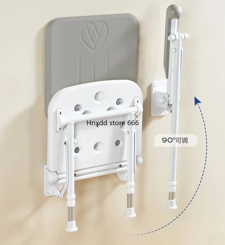 Bathroom toilet foldable back chair safe and non-slip