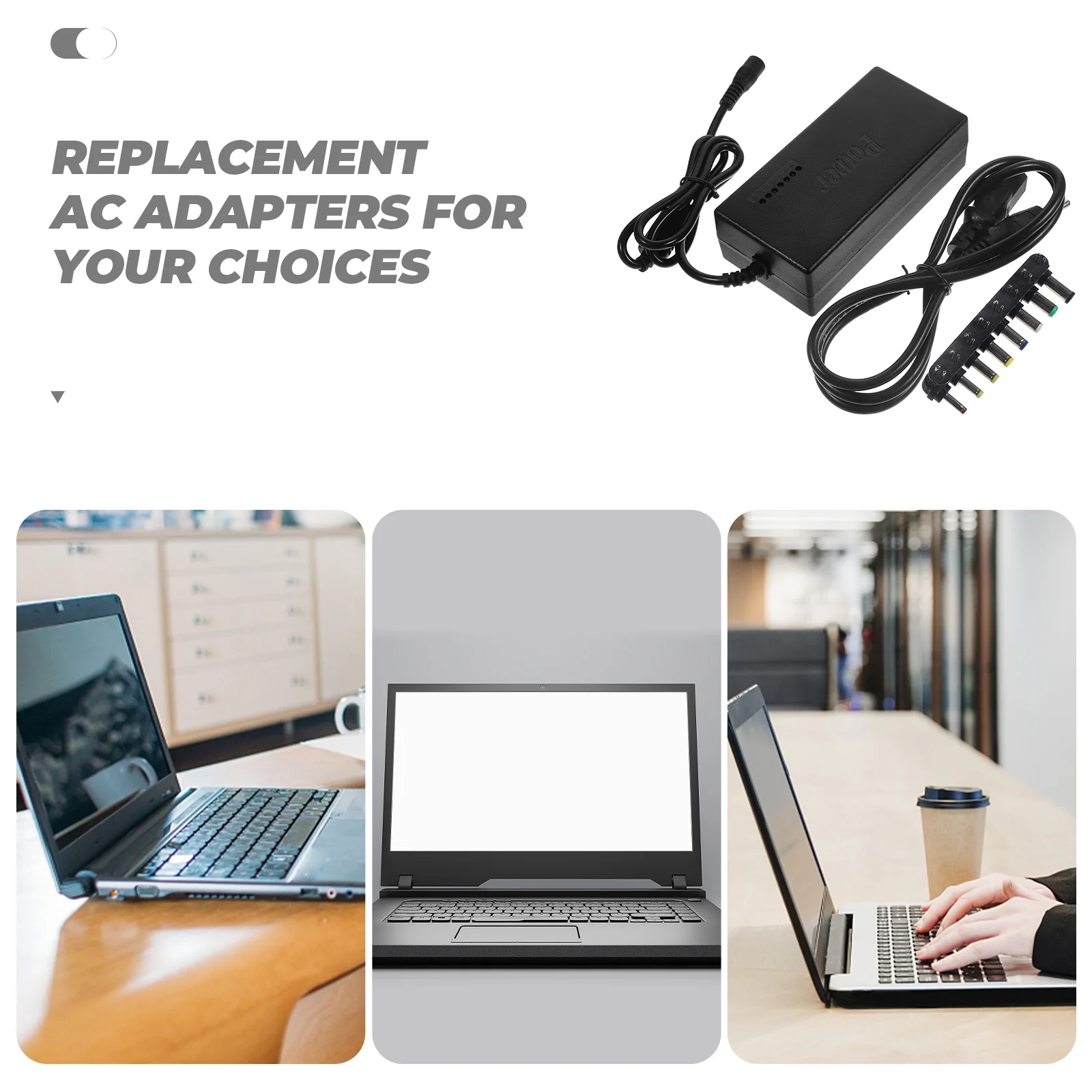 

10pcs Laptop AC Adapter Notebook Standard Adjustable Voltage DC Plug Safe Durable Power Supply