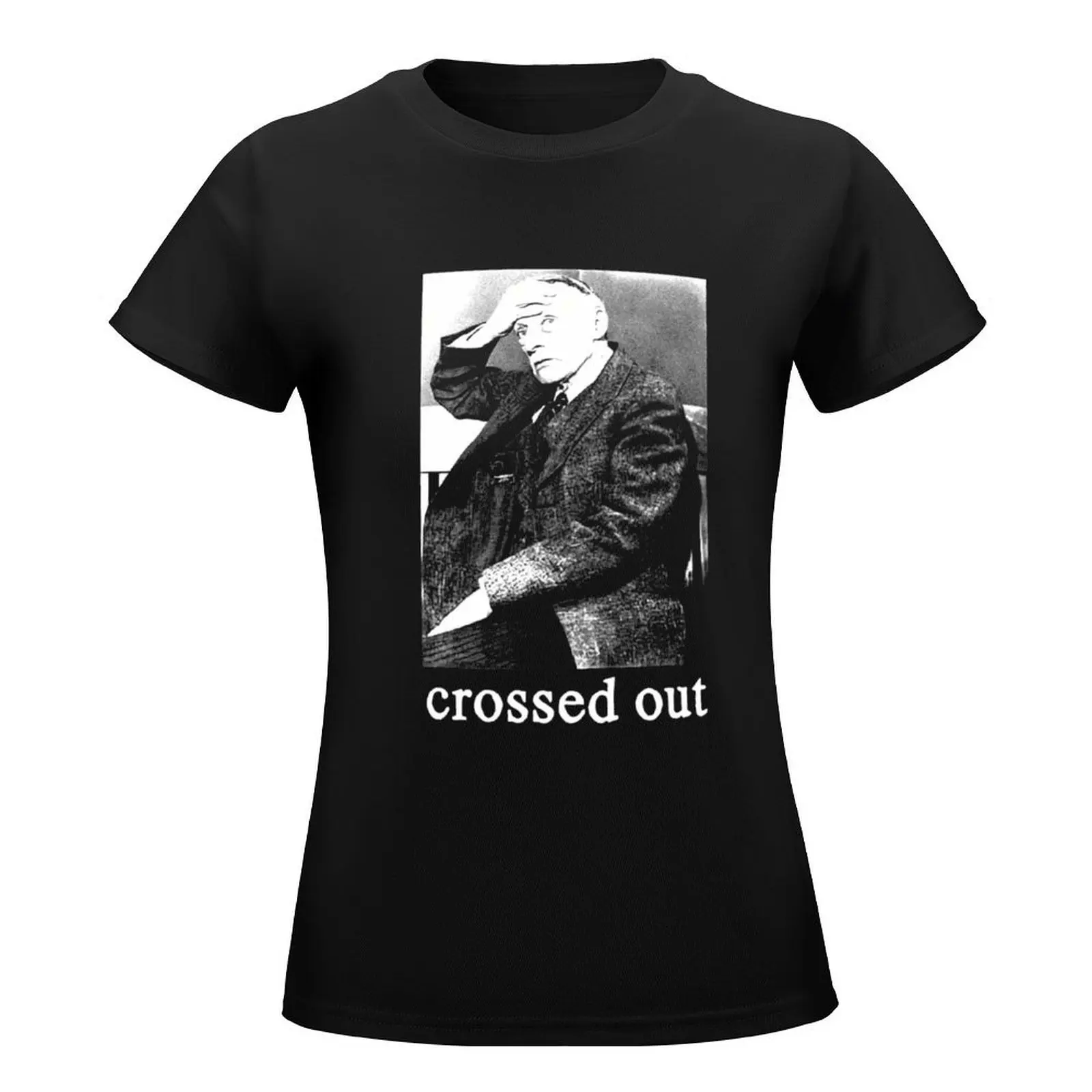 Crossed out \t T-Shirt oversized new edition tops customizeds white t-shirts for Women