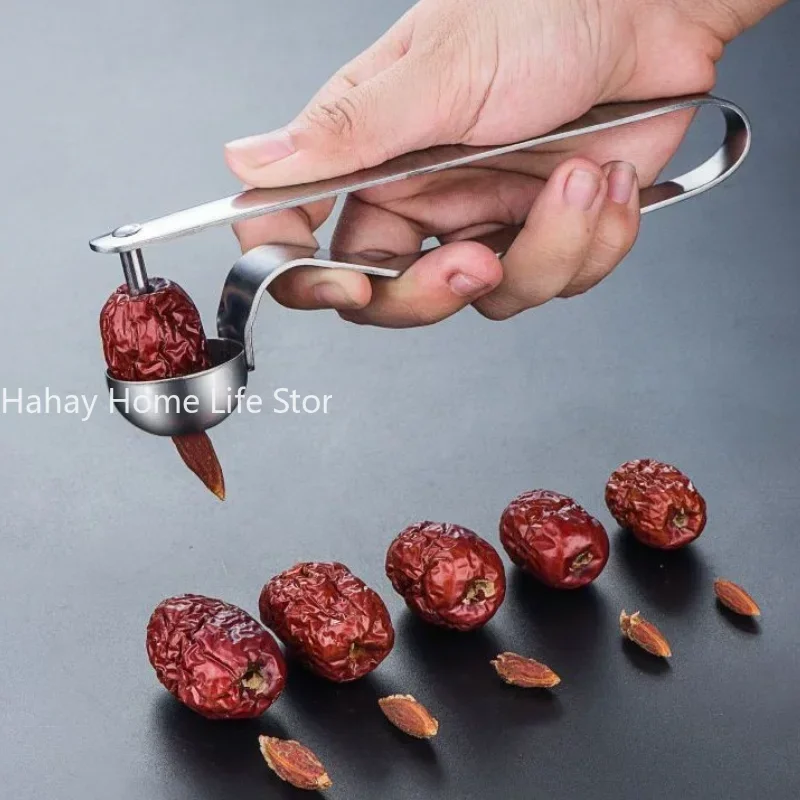 Multifunctional Stainless Steel Jujube Pitting Device Cherry Hand-pressing Core Remover Household Enucleator Kitchen Baking Tool