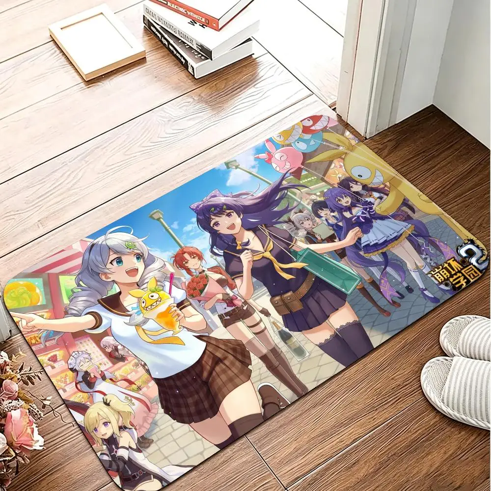 Guns GirlZ Houkai Gakuen Floor Mat Flannel Rug Soft Non Slip Washable Door Mat For Bathroom Bedroom Kitchen Home Decor