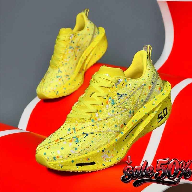 

Кроссовки для бега 2026 с воздушной подушкой, карбоновой пластиной, для марафона, мужские спортивные, дышащие, легкие, женские нескользящие кроссовки