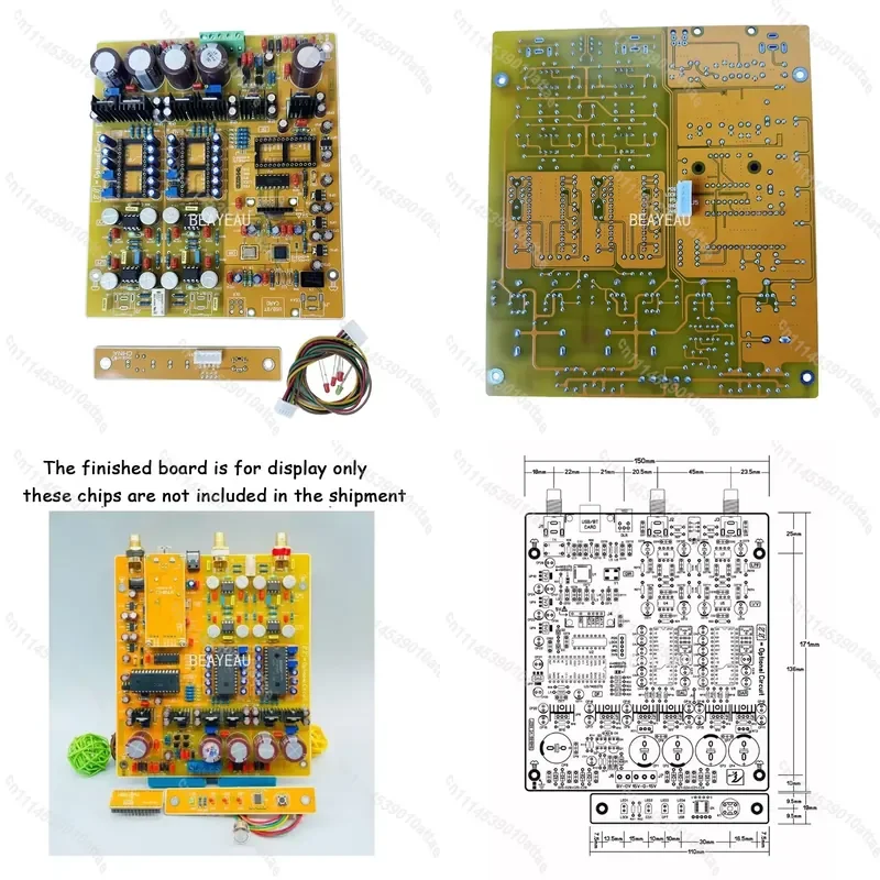 For PCM58 AK4118 Decoder Board NE5534 Quad Op Amp USB Bluetooth Coaxial Optical 192K 24bit R2R DAC Chip Digital Audio Module