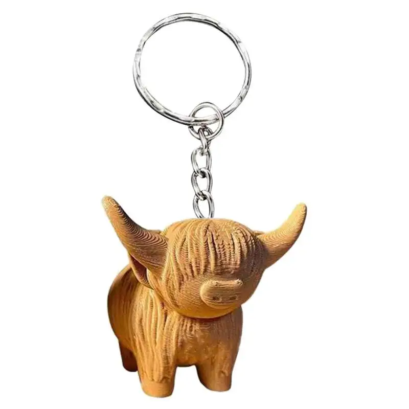 Highland Cow Keychain Anti-lost Highland Cow Key Chain Highland Cow Decor Cow Gifts Highland Cow Gifts Highland Cow Cake Topper