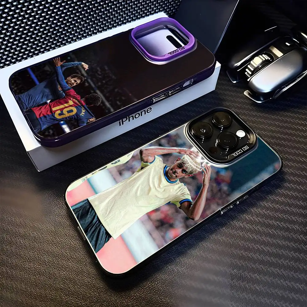 

Footballs L-Lamine Y-Yamal 19 Phone Case For iPhone17,16,15,14,13,12,11 Plus,Pro Max Purple Matte Shockproof Cover