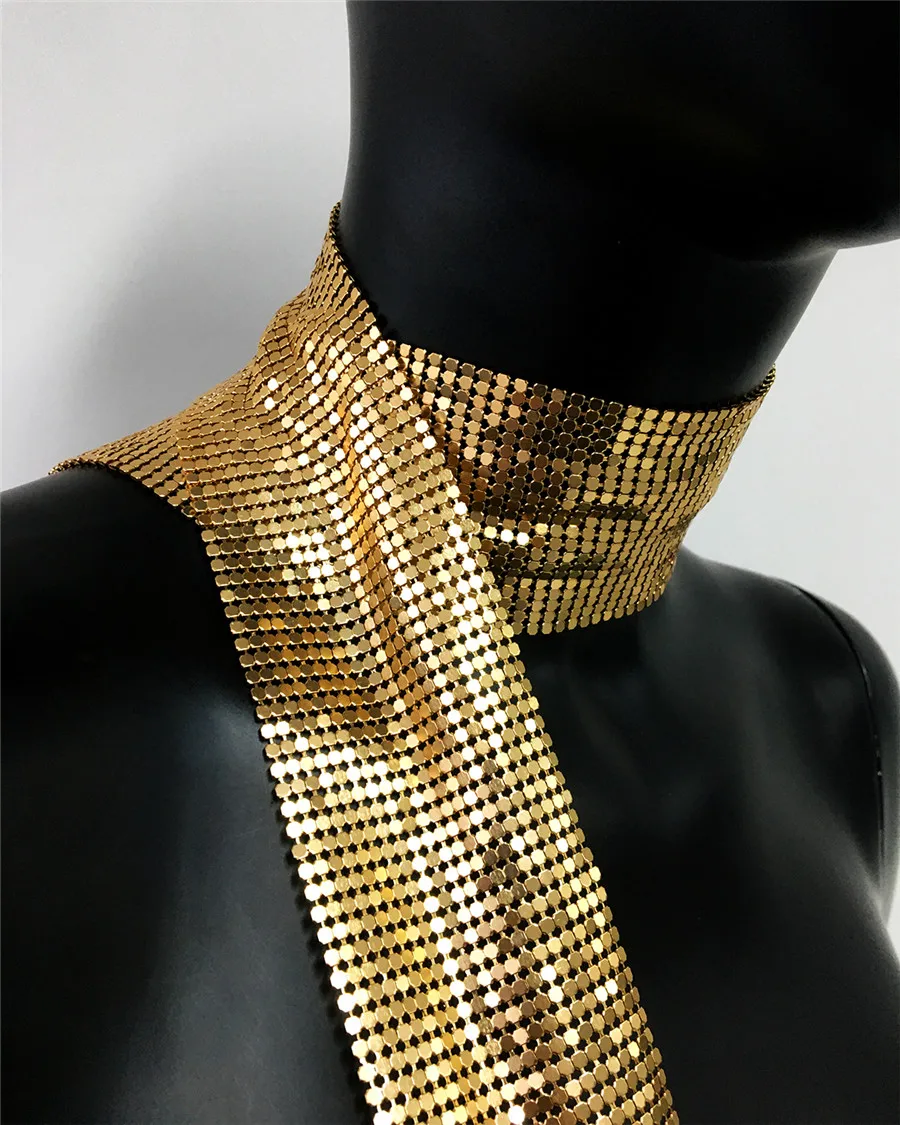 Shiny Metal Sequin Scarf Women Tassel Simple Design Patchwork Cover Up Scarf Party Night Club Chic Jewelry Accessories 2024 New