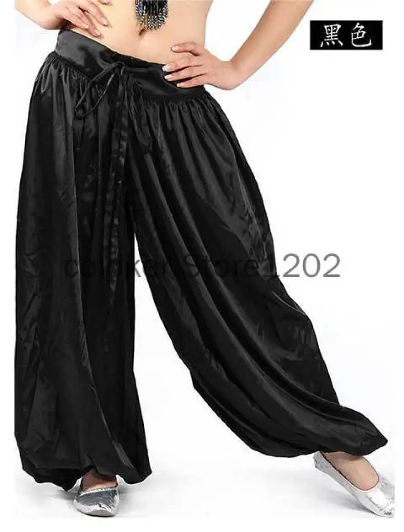 Sexy Satin Halloween Belly Dance Tribal Harem Pants Bellydance Pants Egyptian Lantern Pants For Christmas Loose Trousers