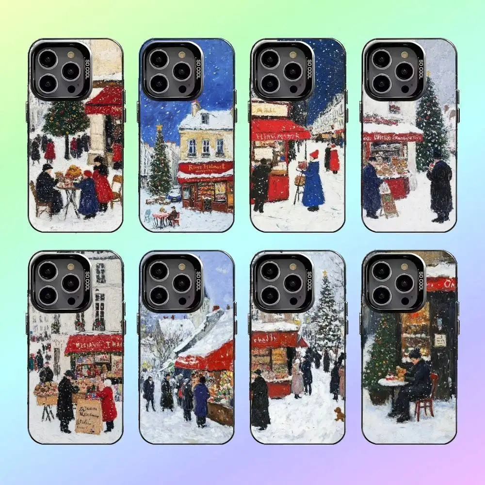 

snow covered landscape Phone Case For iPhone17,16,15,14,13,12,11 Plus,Pro Max Colorful Silver Back Phone Case