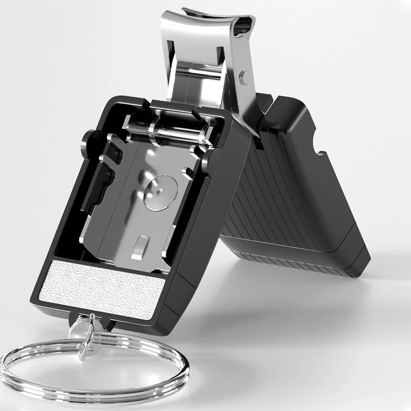 Nail Clippers Collapsible Portable Travel Fingernail Scissors Cutter Stainless Steel splash-proof nail clipper Manicure Tool