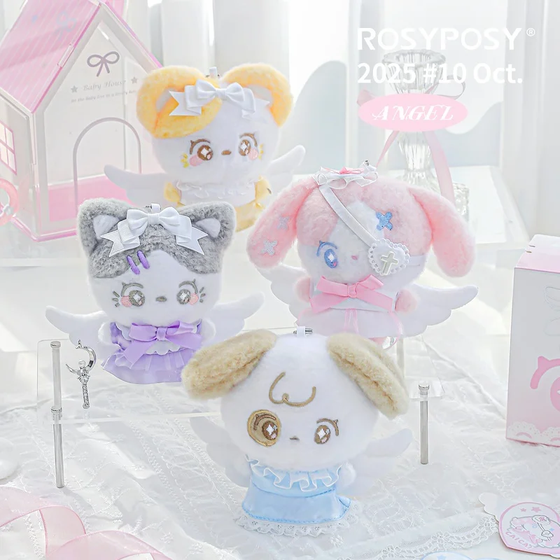 لطيف الكرتون عيون ماجيك الملاك Rosyposy أفخم قلادة بناتي Kawaii Ins الكورية 10 سنتيمتر دمية محشوة هدية