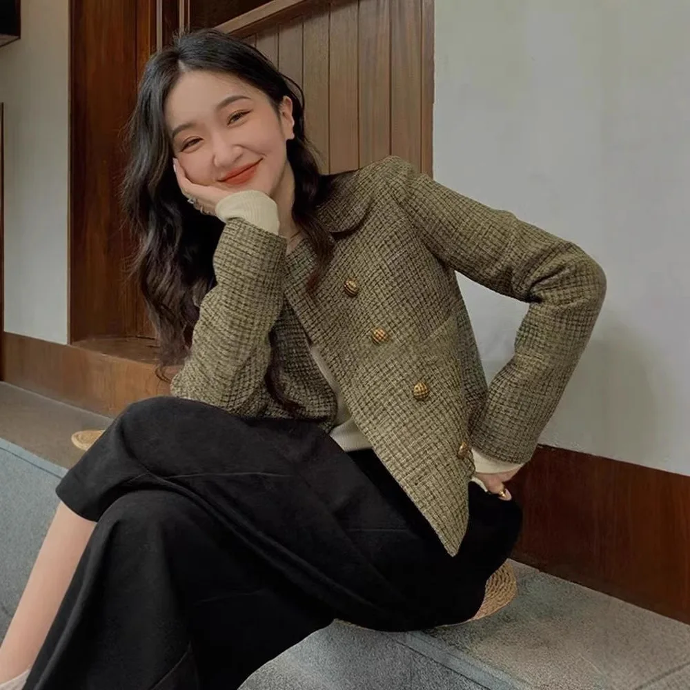 

Твидовый пиджак высокого качества для женщин, осенний, свободного кроя, водонепроницаемый, с капюшоном, для рыбалки, с карманами, для активного отдыха, тренировок, повседневной носки