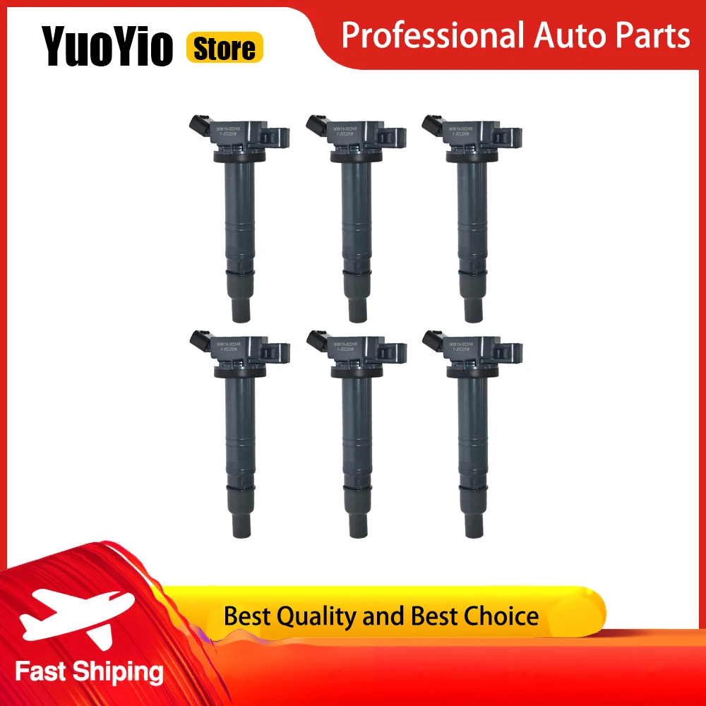 

YuoYio 6Pcs New Ignition Coil 90919-02248 For Toyota 4Runner FJ Cruiser Tacoma Tundra