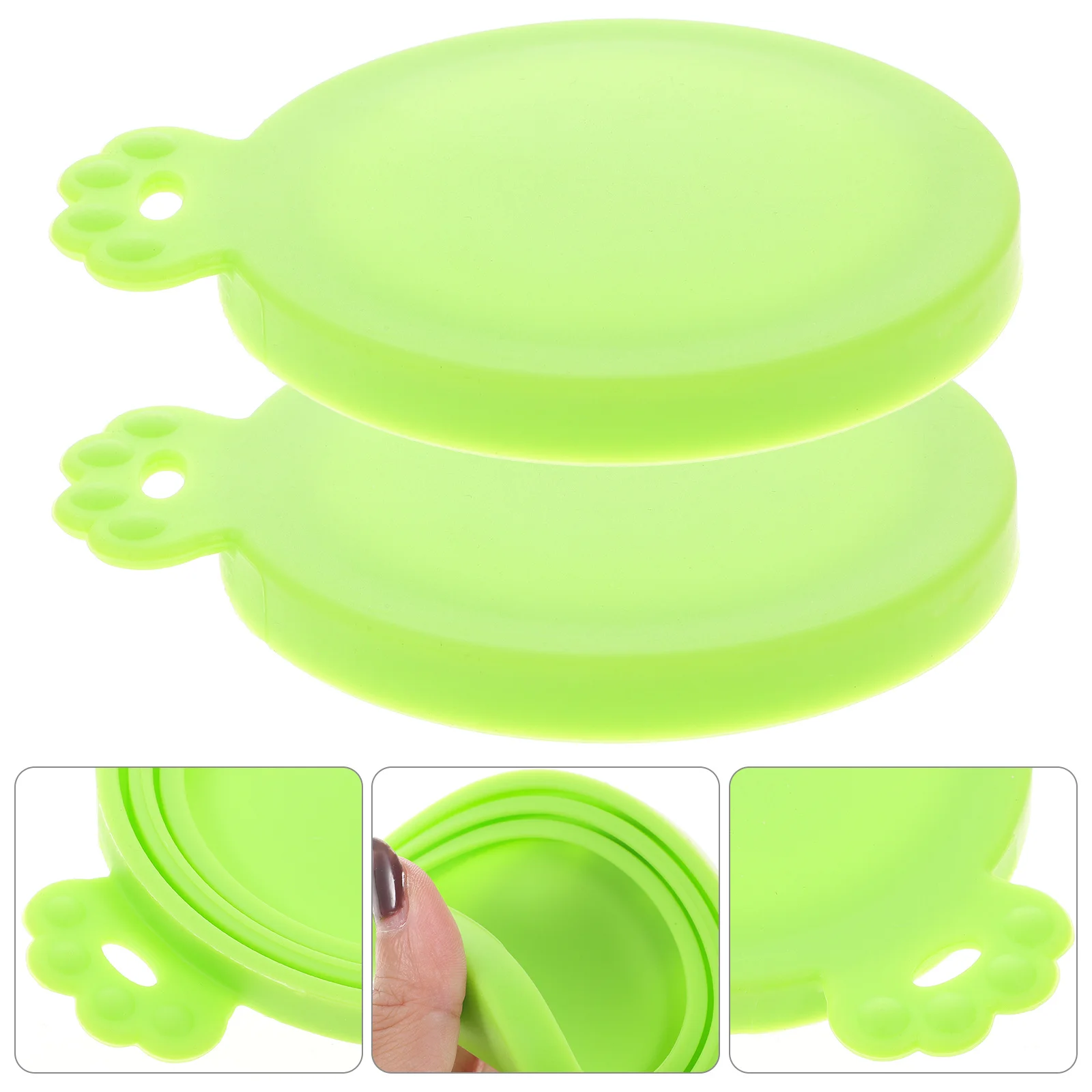 

3pcs Silicone Can Lids For 65Mm 75Mm 85Mm Canned Food Sealing Covers Reusable Freshness Keeper For Dog Cat Food Storage Toppers