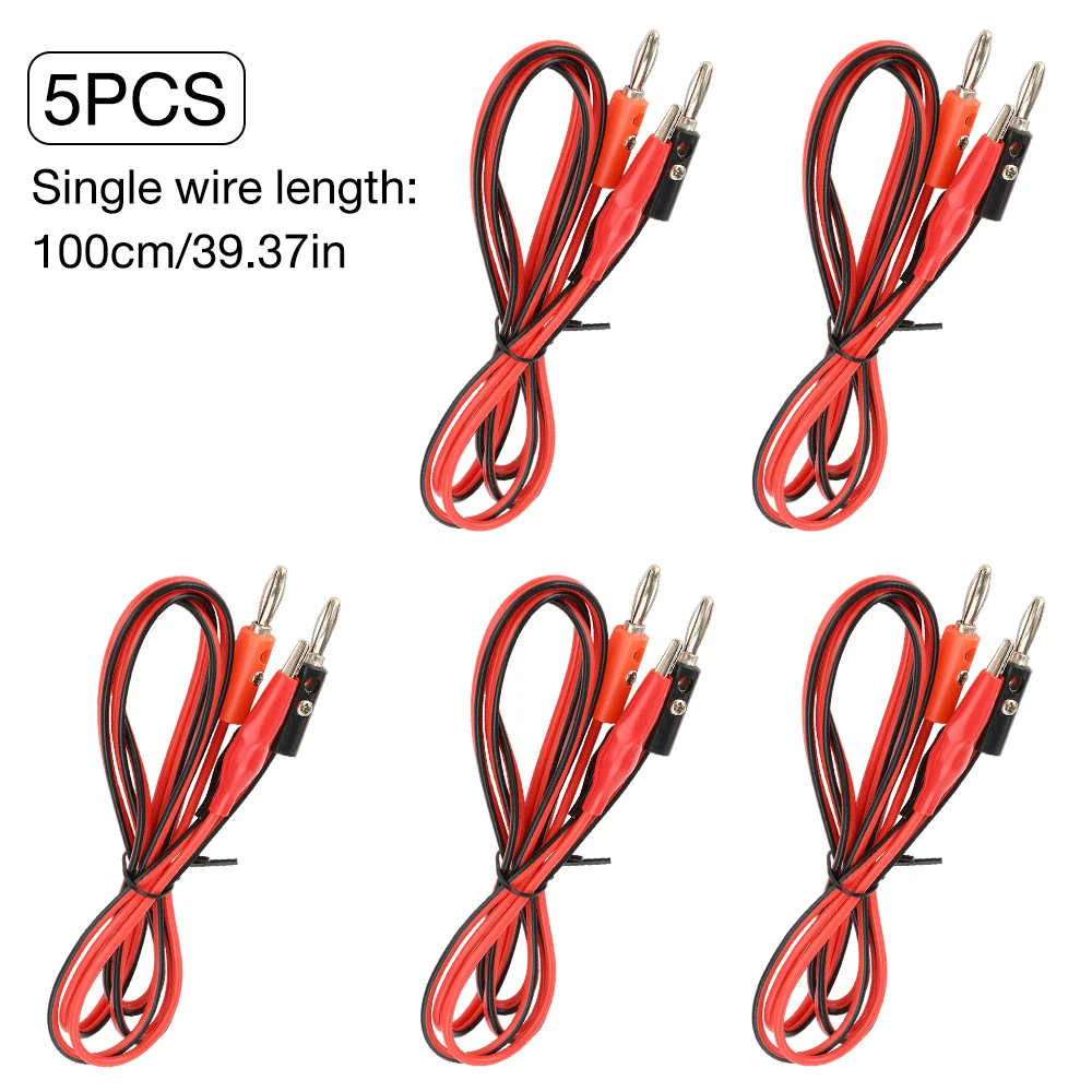 

Большая скидка, 5 шт., 4 мм, штекер типа «банан» к зажимам типа «крокодил», комплект тестовых проводов, зажимы «крокодил», набор медных проводов для электрического тестирования