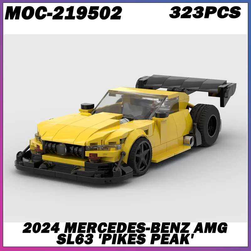 

323шт MOC- 219502 Гоночный спортивный автомобиль, городская скорость, чемпион-гонщик, строительные блоки, наборы кирпичей, креативные гаражные игрушки для детей