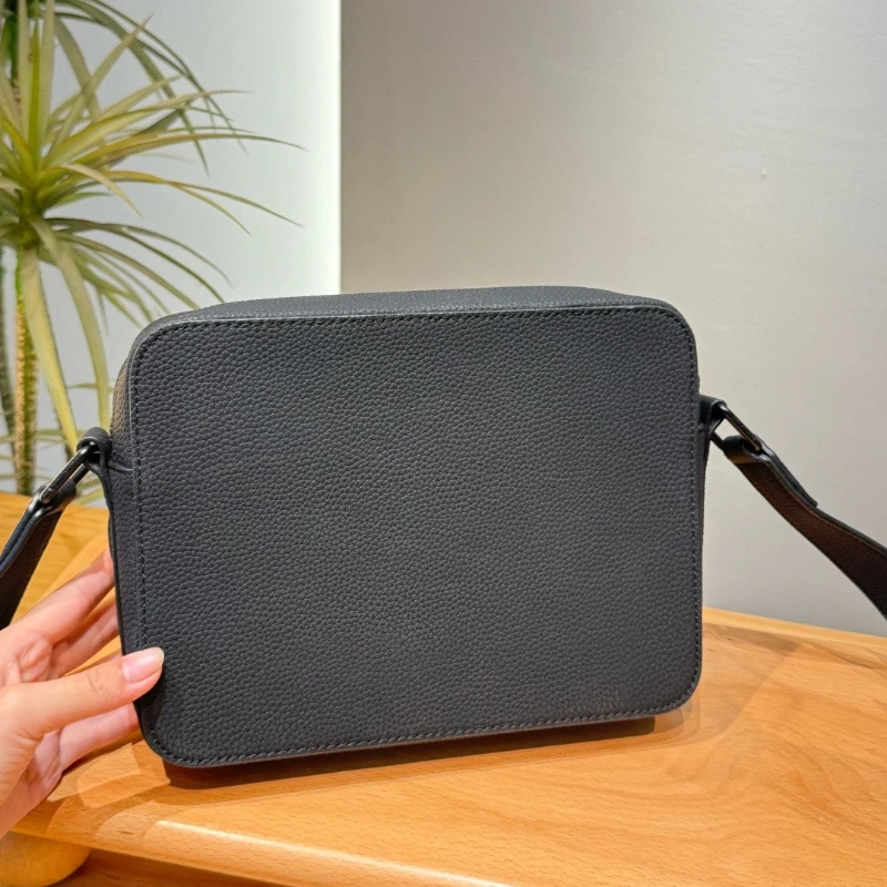 Men Classic Genuine Leather Shoulder Bag Minimalist Business Casual Crossbody Messenger Bag Large Capacity Waterproof Daily Commuter Male Handbag view 4