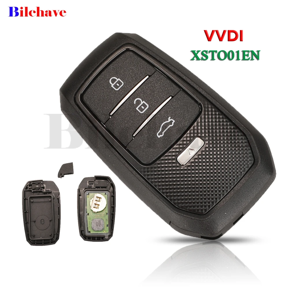 

jingyuqin 3 Buttons XSTO01EN Keyless Go Universal Smart Key With Proximity Function for VVDI Tool