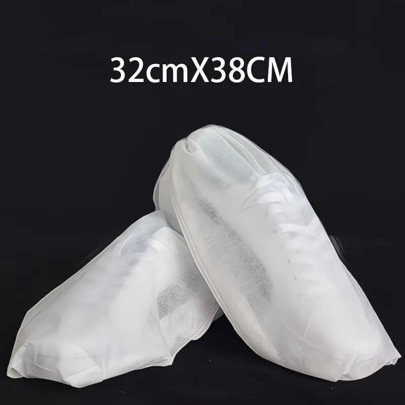 10PCS Dustproof Hanging Shoe Storage Bags with Drawstring Closure, Portable Non-Woven Individual Shoe Protectors