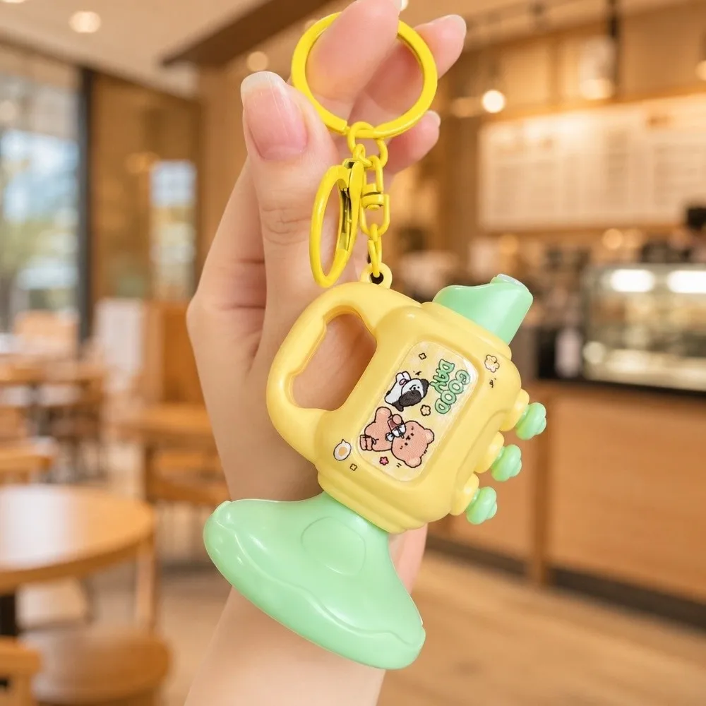 Novel Funny Trumpet Keychain Mini Plastic Hanging Bag Charm Portable Can Be Blown Playable Keychain Claw Machine Gift