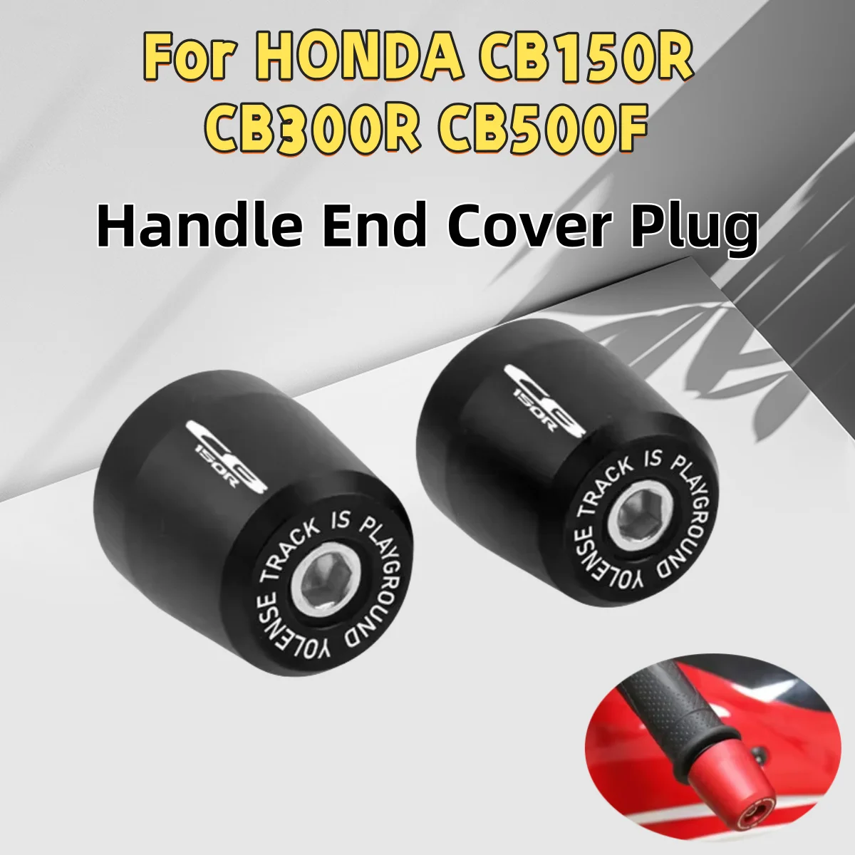 

For HONDA CB150R CB300R CB500F Motorcycle Handle Bar End Handlebar Grips ends Sliders Cap Plug Slider Counterweight cover