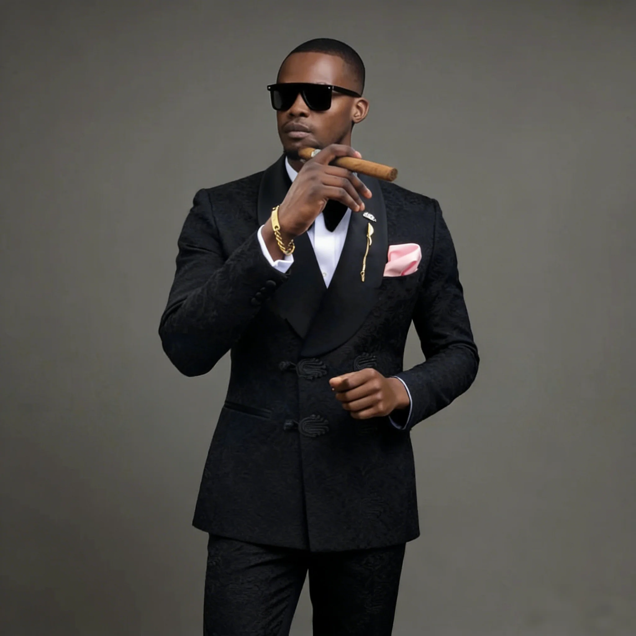 

Мужские костюмы 2026: Черный цветочный двубортный костюм на заказ для свадьбы, вечеринки, для жениха и шаферов, пиджак-смокинг, костюм Homme