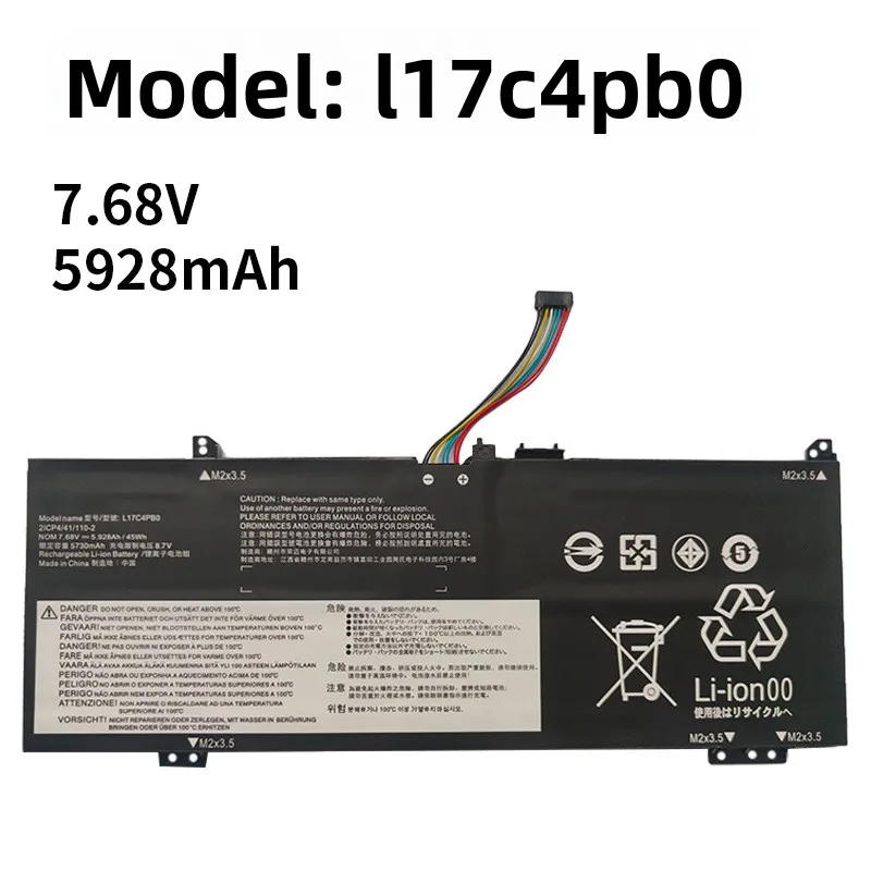 7.68V 5928mAh Notebook Battery Replacement for Lenovo 530s-14IKB 530s-15IKB L17C4PB0 L17M4PB0 L17C4PB2
